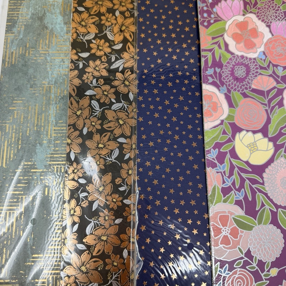 Stampin' Up! Paper Specialty DSP 12"x12" Sealed Lot Of 4 Packs Metallic Floral